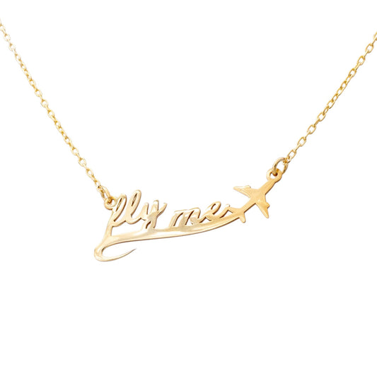 Ogrlica Fly Me Statement Gold