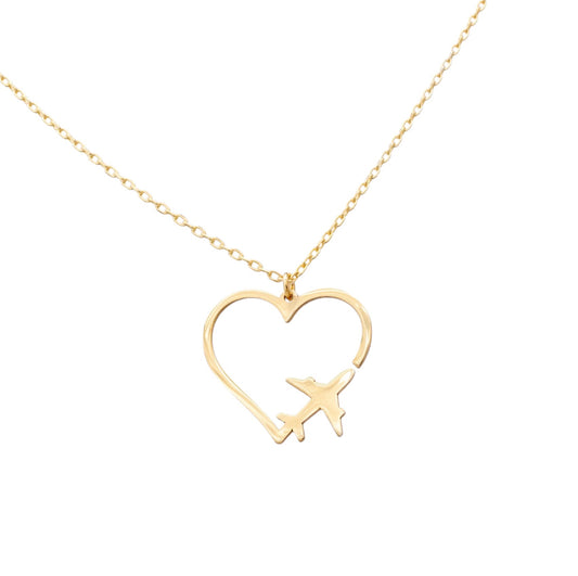 Ogrlica Heart route Gold
