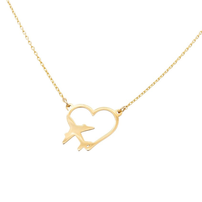 Ogrlica Heartline Gold