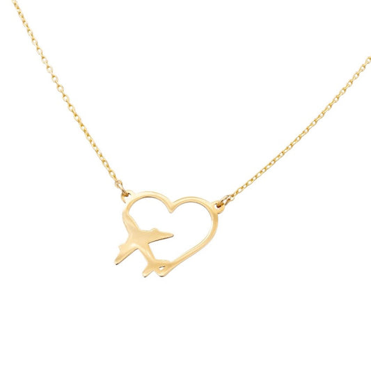 Ogrlica Heartline Gold