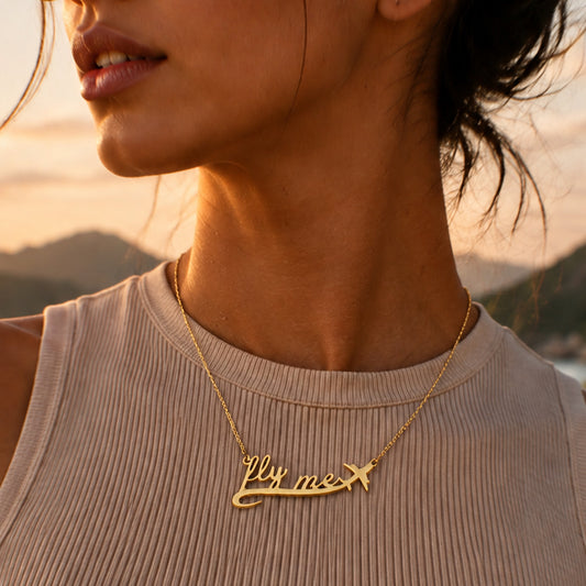 Ogrlica Fly Me Statement Gold